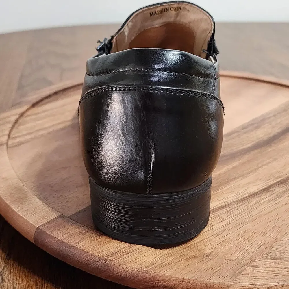 Majestic Collection Dress Shoes Mens Size 10 Black Synthetic Slip On Square Toe